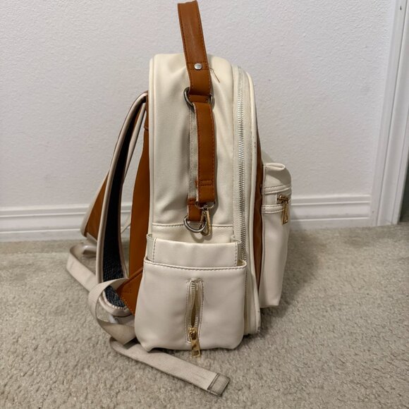 Stylish Cream and Brown Baby Bag - Picture 4 of 16